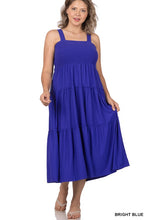 Load image into Gallery viewer, Zenana Plus Smocked Tiered Midi Dress
