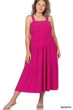 Load image into Gallery viewer, Zenana Plus Smocked Tiered Midi Dress

