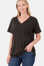 Load image into Gallery viewer, Zenana Full Size Soft V-Neck Short Sleeve T-Shirt
