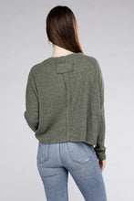 Load image into Gallery viewer, Zenana Ribbed Dolman Long Sleeve Sweater
